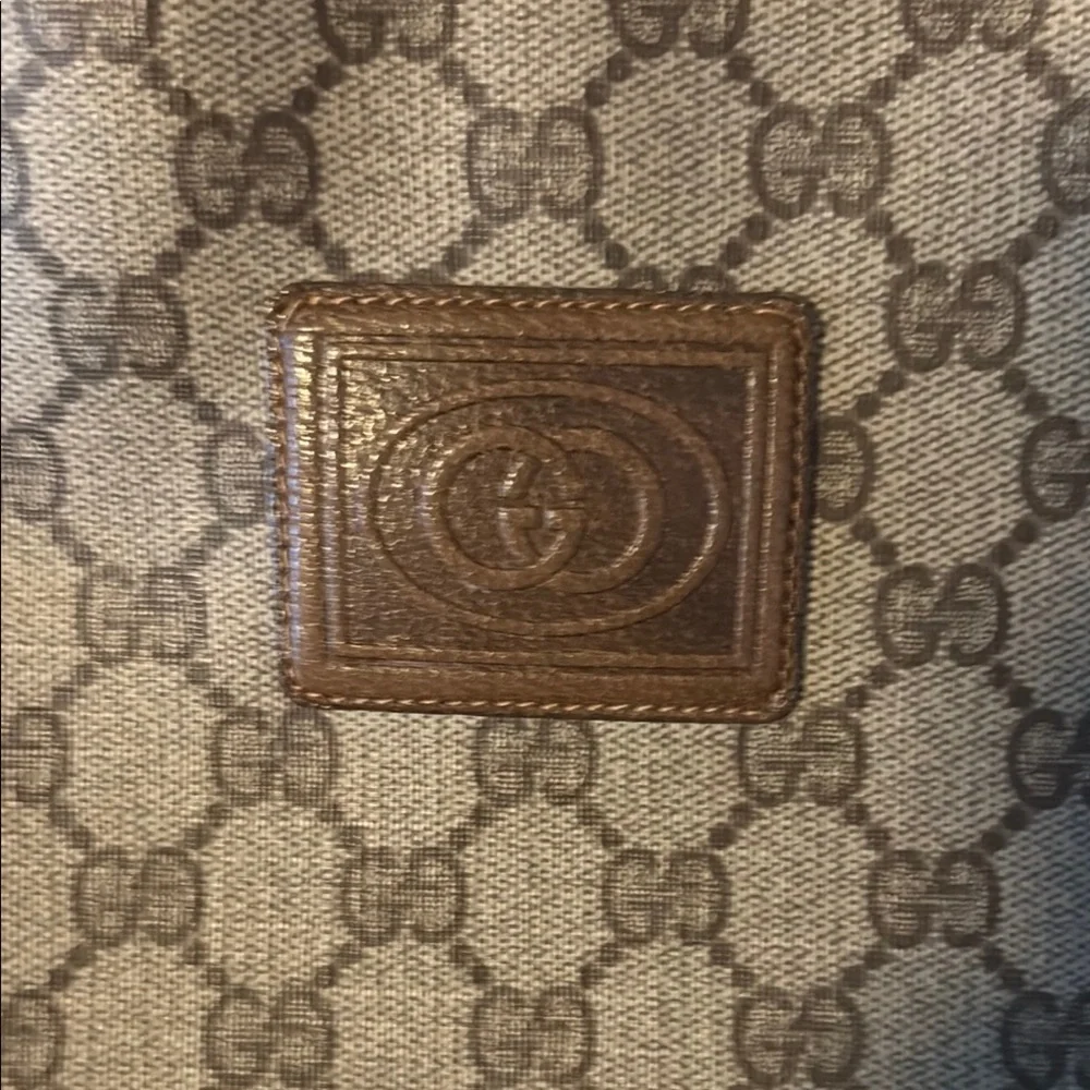 Gucci Beige and Brown Monogram Crossbody Bag - Picture 8 of 15